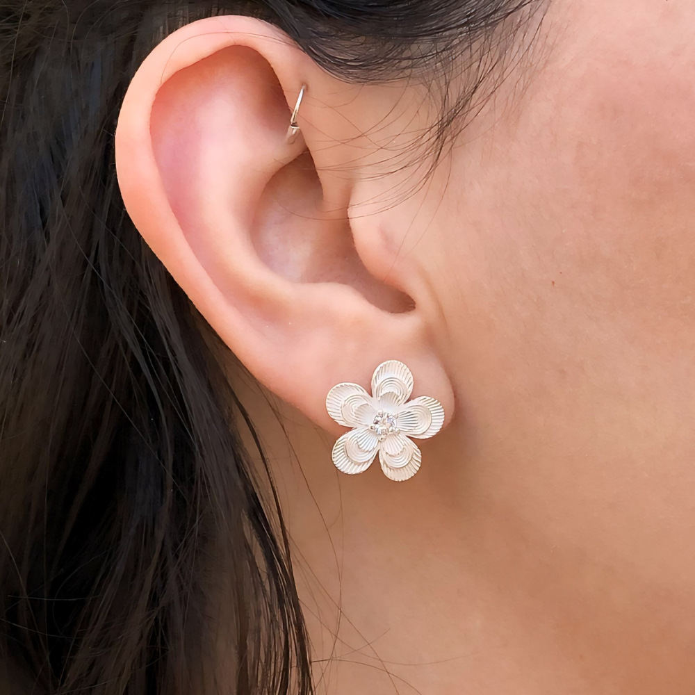 Brinco de Prata Fior de Liz