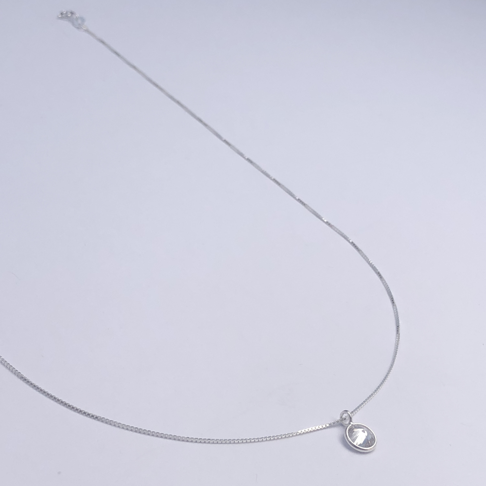 Colar de Prata One Diamond