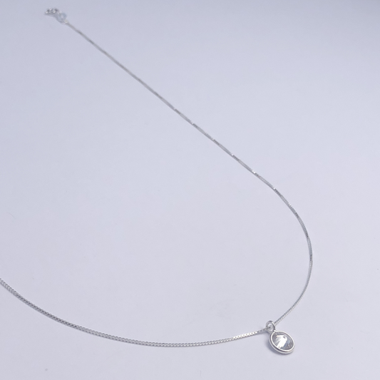 Colar de Prata One Diamond