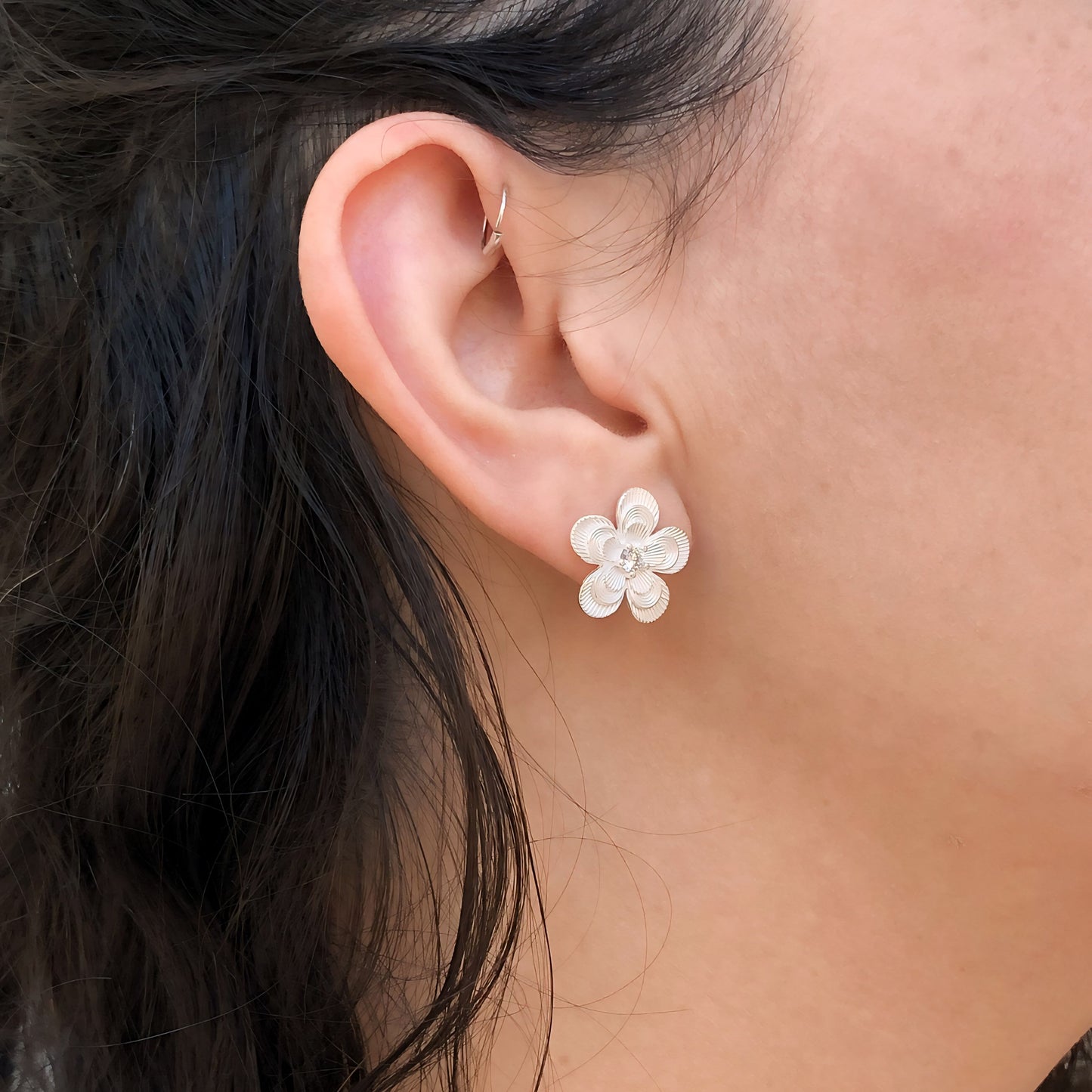 Brinco de Prata Fior de Liz