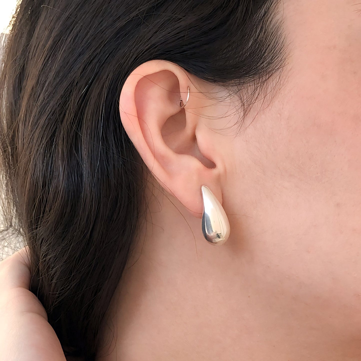 Brinco de Prata Drop