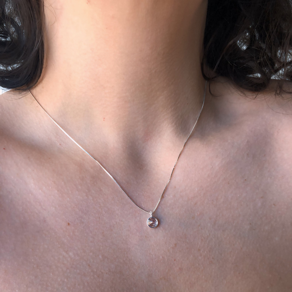 Colar de Prata One Diamond