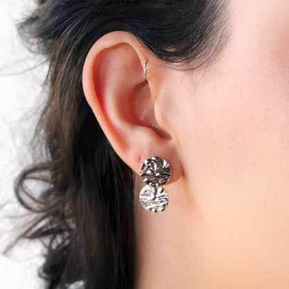 Brinco de Prata Double Relux